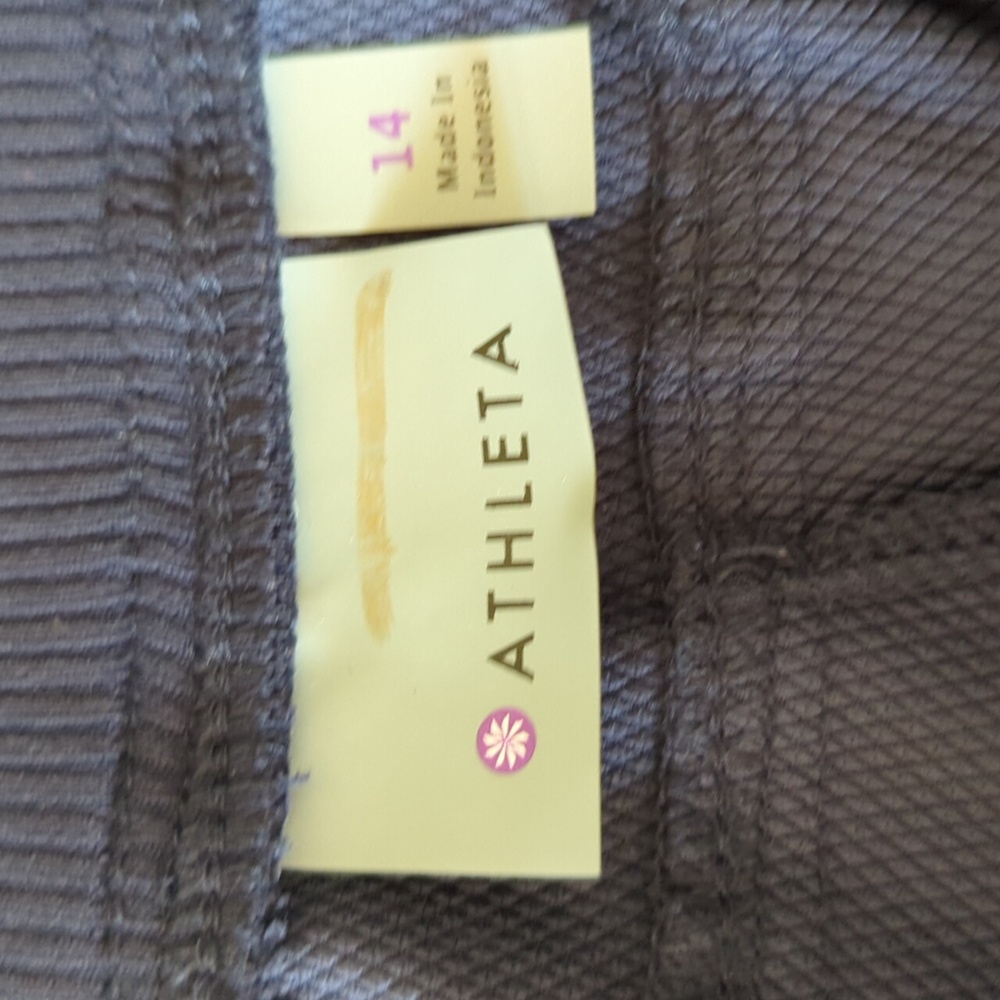 Athleta Women's Navy Blue Wide Leg Joggers W/Toggles At The Ankle To Adjust 12 - Picture 5 of 7